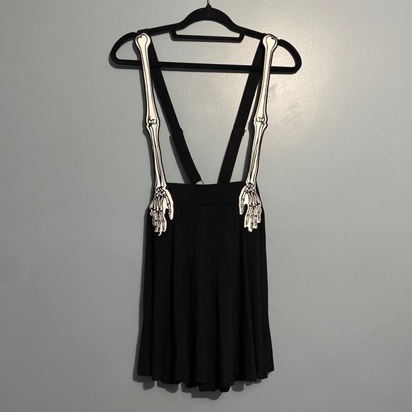 Hot Topic Dresses & Skirts - Skeleton hand suspender skirt